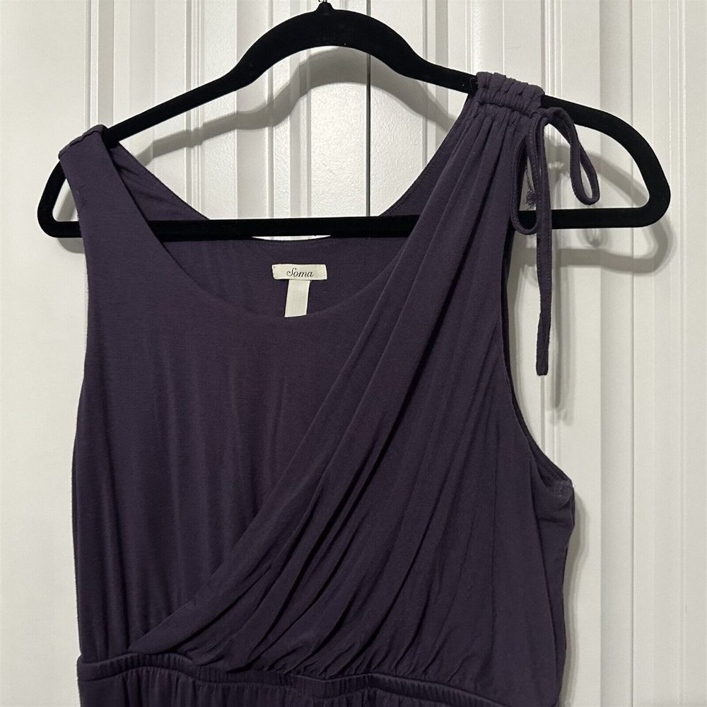 SOMA Dress Women's Purple Wrap Sleeveless Size Medium - Picture 3 of 9